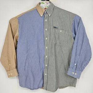 Vintage Mo Betta Shirt Mens Large Striped Color Block Western Rodeo Long Sleeve